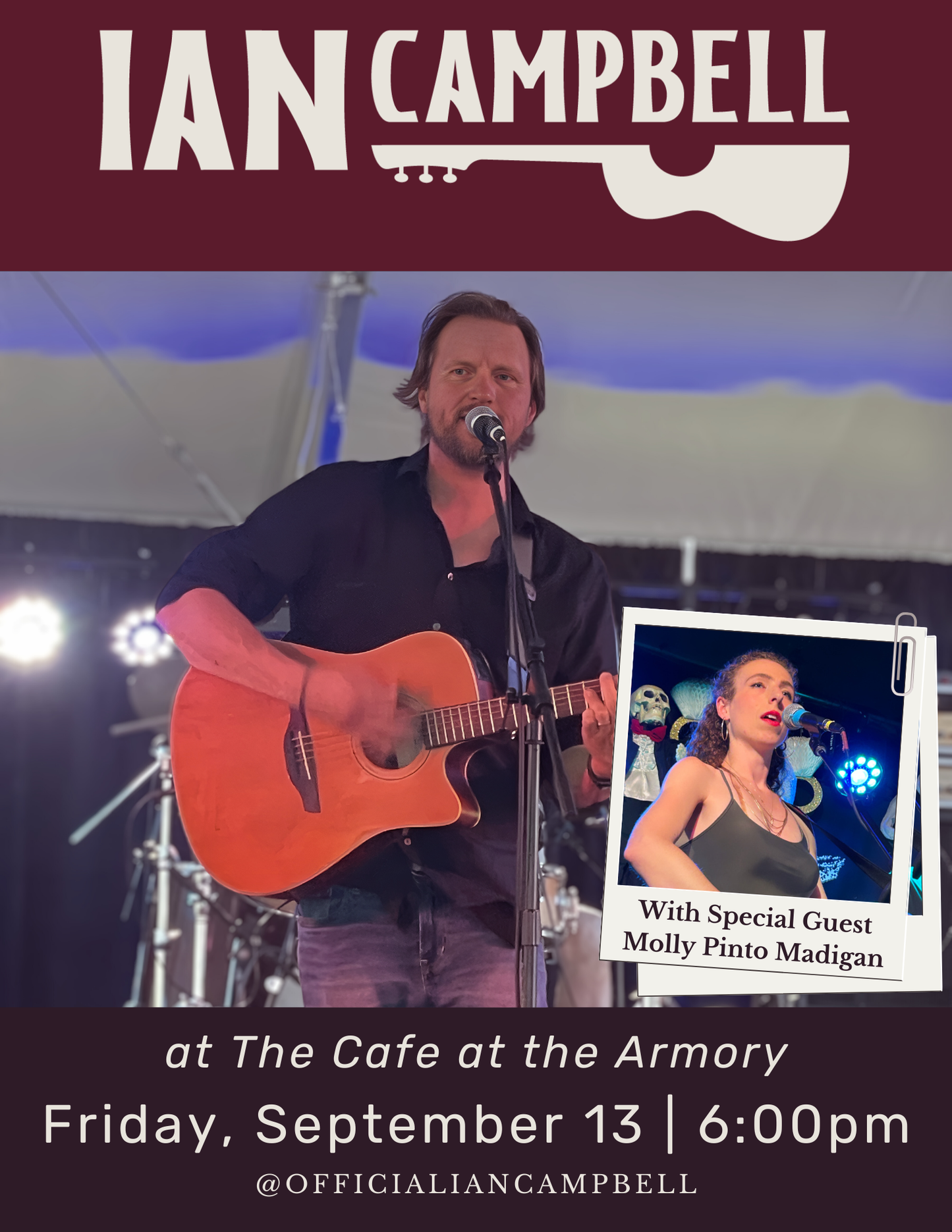 Ian Campbell at The Armory with Guest Molly Pinto Madigan