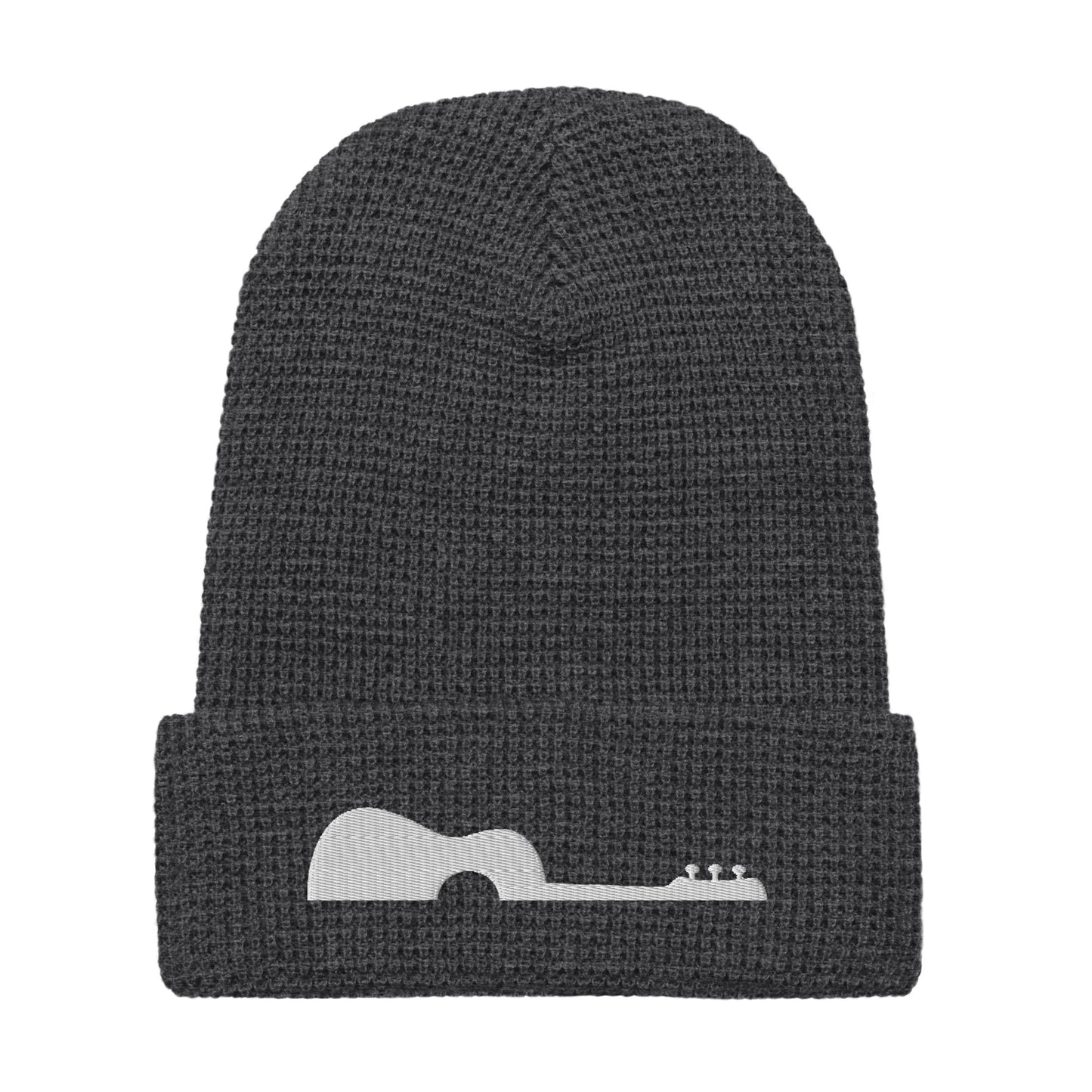 Guitar Logo Waffle beanie - Grey and White